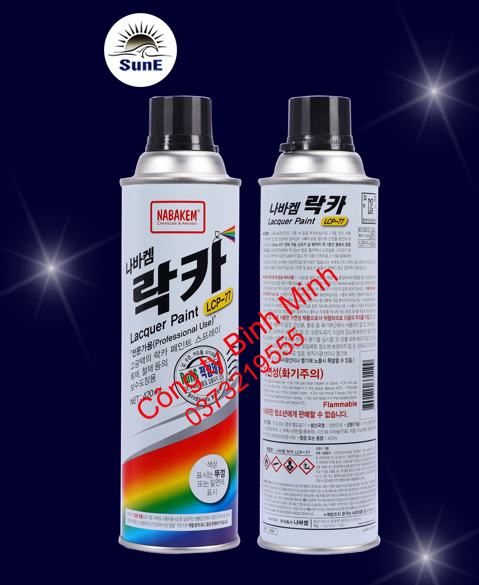 Sơn Lacquer Paint LCP-77 Nabakem LCP-77 Black N001