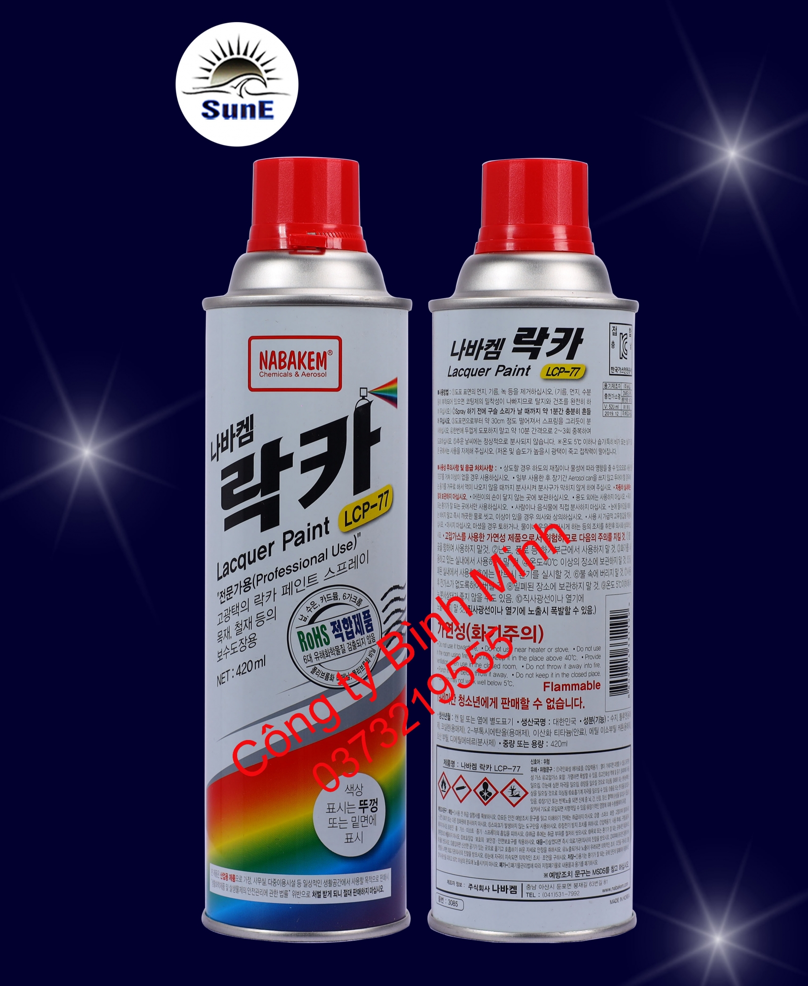 Sơn Lacquer Paint LCP-77 Nabakem LCP-77 RED N100