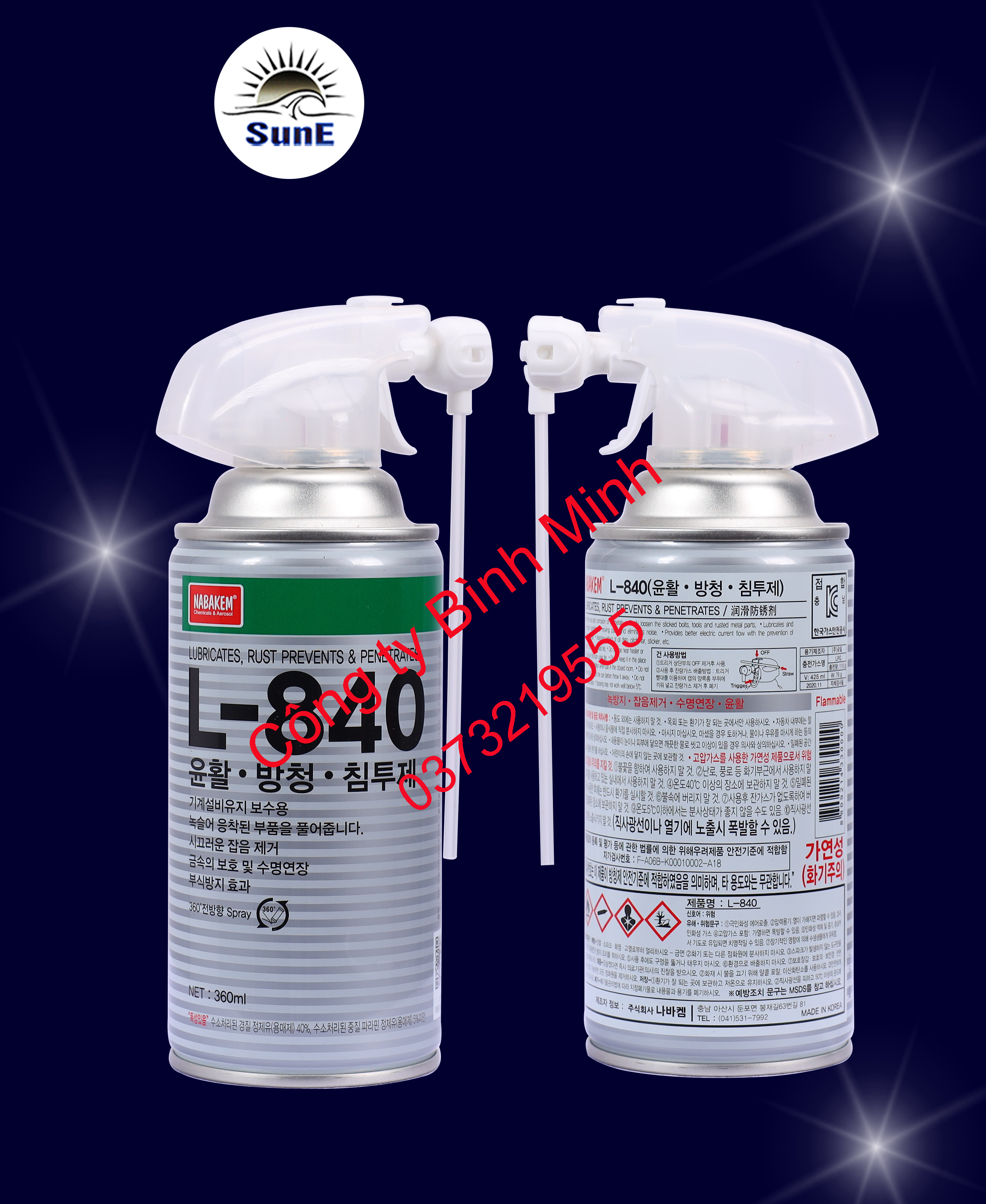 Tẩy gỉ sét, bôi trơn và chống gỉ L-840 Nabakem